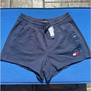 NWT Tommy Jeans L women’s drawstring shorts Navy Blue